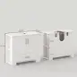 Mueble Bajo Lavabo Estantes en la Puerta Portarrollos Cajón Compartimentos Abiertos para Lavabo sin Pedestal Blanco