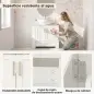 Mueble Bajo Lavabo Estantes en la Puerta Portarrollos Cajón Compartimentos Abiertos para Lavabo sin Pedestal Blanco