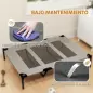 Cama Elevada para Perros Grandes Cama para Perros con Zona de Malla Transpirable y Bolsa 122x92x23 cm Gris Claro Cama Elevada para Perros Grandes Cama para Perros con Zona de Malla Transpirable y Bolsa 122x92x23 cm Gris Claro