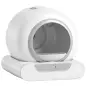 Arenero Gatos Autolimpiable 65L Control APP sin Olores Antifugas Sensores de Seguridad Entrada Baja Bolsas de Basura