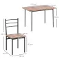 Conjunto de Comedor 5 Piezas Juego de 1 Mesa y 4 Sillas con Pies Acero para Cocina 110x70x75 cm Madera Natural y Negro Conjunto de Comedor 5 Piezas Juego de 1 Mesa y 4 Sillas con Pies Acero para Cocina 110x70x75 cm Madera Natural y Negro