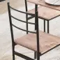 Conjunto de Comedor 5 Piezas Juego de 1 Mesa y 4 Sillas con Pies Acero para Cocina 110x70x75 cm Madera Natural y Negro Conjunto de Comedor 5 Piezas Juego de 1 Mesa y 4 Sillas con Pies Acero para Cocina 110x70x75 cm Madera Natural y Negro