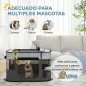 Parque para Perros y Gatos, Corralito Plegable Portátil para Cachorros Conejos y Cobayas Tela Oxford 84x64x53 cm Gris Parque para Perros y Gatos, Corralito Plegable Portátil para Cachorros Conejos y Cobayas Tela Oxford 84x64x53 cm Gris