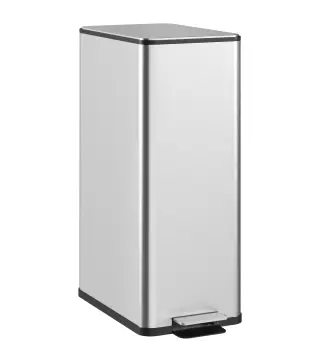 Cubo de Basura de Cocina de 20L de Acero Inoxidable con Tapa de Cierre Suave Pedal y Cubo Extraíble Plateado