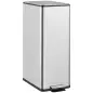 Cubo de Basura de Cocina de 20L de Acero Inoxidable con Tapa de Cierre Suave Pedal y Cubo Extraíble Plateado