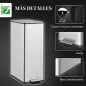 Cubo de Basura de Cocina de 20L de Acero Inoxidable con Tapa de Cierre Suave Pedal y Cubo Extraíble Plateado Cubo de Basura de Cocina de 20L de Acero Inoxidable con Tapa de Cierre Suave Pedal y Cubo Extraíble Plateado