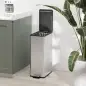 Cubo de Basura de Cocina de 20L de Acero Inoxidable con Tapa de Cierre Suave Pedal y Cubo Extraíble Plateado Cubo de Basura de Cocina de 20L de Acero Inoxidable con Tapa de Cierre Suave Pedal y Cubo Extraíble Plateado