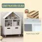 Librería Infantil de 3 Niveles Forma Casa con 3 Estantes y 2 Armarios para Guardería para Niños de 3 a 8 Años Blanco Librería Infantil de 3 Niveles Forma Casa con 3 Estantes y 2 Armarios para Guardería para Niños de 3 a 8 Años Blanco
