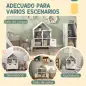 Librería Infantil de 3 Niveles Forma Casa con 3 Estantes y 2 Armarios para Guardería para Niños de 3 a 8 Años Blanco Librería Infantil de 3 Niveles Forma Casa con 3 Estantes y 2 Armarios para Guardería para Niños de 3 a 8 Años Blanco