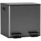 Papelera Cocina de Acero Inoxidable con 2 Compartimentos 2x15L Pedal Tapas de Cierre Suave y Cubo Extraíble Negro