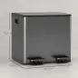 Papelera Cocina de Acero Inoxidable con 2 Compartimentos 2x15L Pedal Tapas de Cierre Suave y Cubo Extraíble Negro