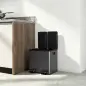 Papelera Cocina de Acero Inoxidable con 2 Compartimentos 2x15L Pedal Tapas de Cierre Suave y Cubo Extraíble Negro