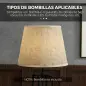 Lámpara de Pie con 2 Estantes de Almacenamiento con Base E27 40W Interruptor de Cadena Pantalla de Tela Marrón
