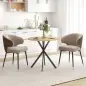 Mesa Redonda de Comedor para 2 Personas con Patas de Acero Cruzadas Ø80x75 cm Blanco Roble Mesa Redonda de Comedor para 2 Personas con Patas de Acero Cruzadas Ø80x75 cm Blanco Roble