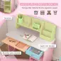 Escritorio y Silla para Niños con Almacenaje para Estudio Lectura y Juegos Mesa 90x45x90 cm y Silla 35x31,5x65 cm Rosa