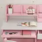 Escritorio y Silla para Niños con Almacenaje para Estudio Lectura y Juegos Mesa 90x45x90 cm y Silla 35x31,5x65 cm Rosa
