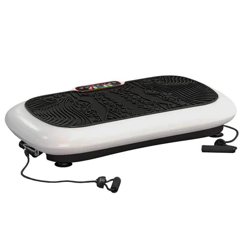 Plataforma Vibratoria con 99 Niveles de Velocidad Pantalla LED Control Remoto 2 Bandas para Hacer Ejercicio en Casa