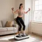 Plataforma Vibratoria con 99 Niveles de Velocidad Pantalla LED Control Remoto 2 Bandas para Hacer Ejercicio en Casa
