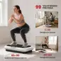 Plataforma Vibratoria con 99 Niveles de Velocidad Pantalla LED Control Remoto 2 Bandas para Hacer Ejercicio en Casa