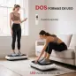 Plataforma Vibratoria con 99 Niveles de Velocidad Pantalla LED Control Remoto 2 Bandas para Hacer Ejercicio en Casa