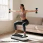 Plataforma Vibratoria con 99 Niveles de Velocidad Pantalla LED Control Remoto 2 Bandas para Hacer Ejercicio en Casa