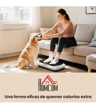 Plataforma Vibratoria con 99 Niveles de Velocidad Pantalla LED Control Remoto 2 Bandas para Hacer Ejercicio en Casa