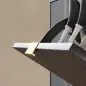 Zapatero Estrecho con 4 Puertas Acanaladas con Estantes Ajustables para 20 Pares 105x24x91,5 cm Negro