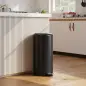 Papelera de Cocina 30L con Pedal Tapa de Cierre Suave y Cubo Extraíble para Dormitorio Oficina Estudio Salón Negro