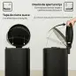Papelera de Cocina 30L con Pedal Tapa de Cierre Suave y Cubo Extraíble para Dormitorio Oficina Estudio Salón Negro Papelera de Cocina 30L con Pedal Tapa de Cierre Suave y Cubo Extraíble para Dormitorio Oficina Estudio Salón Negro