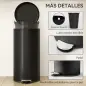 Papelera de Cocina 30L con Pedal Tapa de Cierre Suave y Cubo Extraíble para Dormitorio Oficina Estudio Salón Negro Papelera de Cocina 30L con Pedal Tapa de Cierre Suave y Cubo Extraíble para Dormitorio Oficina Estudio Salón Negro