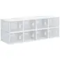 Organizador de Zapatos Modular Estantería Modulable con 8 Cubos Puertas Magnéticas 28x36x21 cm Transparente