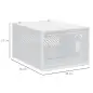 Organizador de Zapatos Modular Estantería Modulable con 8 Cubos Puertas Magnéticas 28x36x21 cm Transparente