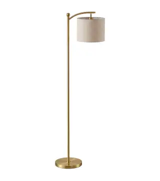 Lámpara de Pie LED Regulable con Temperaturas de Color Ajuste Continuo Control Remoto Temporizador de 60 Minutos Dorado