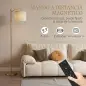 Lámpara de Pie LED Regulable con Temperaturas de Color Ajuste Continuo Control Remoto Temporizador de 60 Minutos Dorado