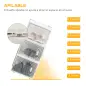Organizador de Zapatos Modular Estantería Modulable con 8 Cubos Puertas Magnéticas 28x36x21 cm Transparente