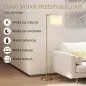 Lámpara de Pie LED Regulable con Temperaturas de Color Ajuste Continuo Control Remoto Temporizador de 60 Minutos Dorado