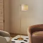 Lámpara de Pie LED Regulable con Temperaturas de Color Ajuste Continuo Control Remoto Temporizador de 60 Minutos Dorado