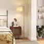 Lámpara de Pie LED Regulable con Temperaturas de Color Ajuste Continuo Control Remoto Temporizador de 60 Minutos Dorado