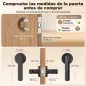 Cerradura Inteligente con Manilla 5 en 1 con Huella Código App Bluetooth Tarjeta NFC y Llave Registro de Accesos Negro Cerradura Inteligente con Manilla 5 en 1 con Huella Código App Bluetooth Tarjeta NFC y Llave Registro de Accesos Negro