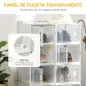 Organizador de Zapatos Modular Estantería Modulable con 8 Cubos Puertas Magnéticas 28x36x21 cm Transparente