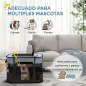 Parque para Perros y Gatos, Corralito Plegable Portátil para Cachorros Conejos y Cobayas Tela Oxford 74x60x45 cm Gris