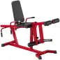 Máquina de Extensión y Curl de Piernas Ajustable 3 en 1 Carga 300 kg con Carga de Placas para Casa Gimnasio Rojo