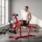 Máquina de Extensión y Curl de Piernas Ajustable 3 en 1 Carga 300 kg con Carga de Placas para Casa Gimnasio Rojo