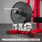 Máquina de Extensión y Curl de Piernas Ajustable 3 en 1 Carga 300 kg con Carga de Placas para Casa Gimnasio Rojo