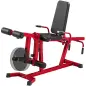 Máquina de Extensión y Curl de Piernas Ajustable 3 en 1 Carga 300 kg con Carga de Placas para Casa Gimnasio Rojo