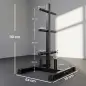 Soporte para Discos de Pesas Carga 300 kg para Discos de 25 mm y 50 mm con 2 Estantes de Barra para Gimnasio Casa Negro Soporte para Discos de Pesas Carga 300 kg para Discos de 25 mm y 50 mm con 2 Estantes de Barra para Gimnasio Casa Negro
