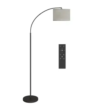 Lámpara de Pie LED Regulable con 11 Temperaturas de Color y Niveles de Brillo Pantalla Ajustable Control Remoto Negro