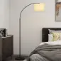 Lámpara de Pie LED Regulable con 11 Temperaturas de Color y Niveles de Brillo Pantalla Ajustable Control Remoto Negro
