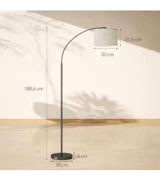 Lámpara de Pie LED Regulable con 11 Temperaturas de Color y Niveles de Brillo Pantalla Ajustable Control Remoto Negro