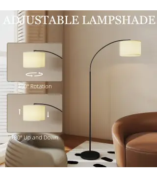 Lámpara de Pie LED Regulable con 11 Temperaturas de Color y Niveles de Brillo Pantalla Ajustable Control Remoto Negro